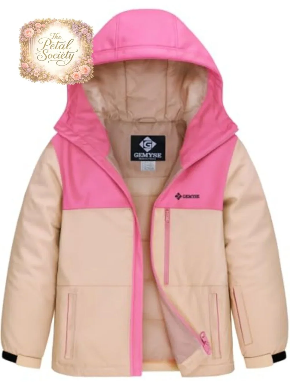 Girls Waterproof Ski Snow Jacket Fleece Windproof Winter Coat Hooded